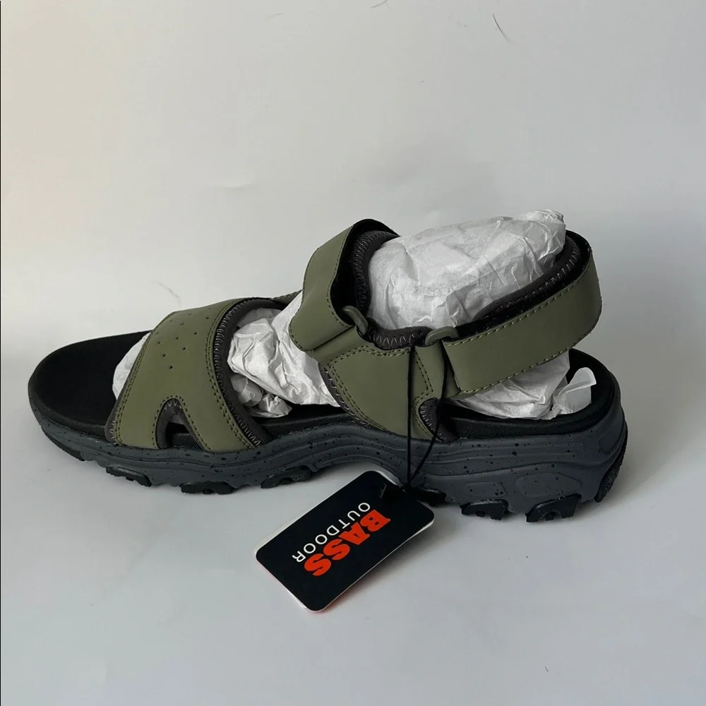 Bass Olive Green Men's Outdoor Sandals with Adjustable Straps - 9.5 - Picture 6 of 12